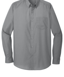 Alternative view of Port Authority® Long Sleeve Carefree Poplin Shirts