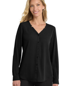 Port Authority ® Ladies Long Sleeve Button-Front Blouse