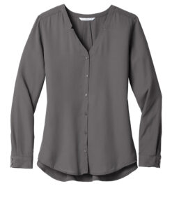 Alternative view of Port Authority ® Ladies Long Sleeve Button-Front Blouse