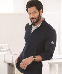 Adidas - Performance Textured Quarter-Zip Pullover